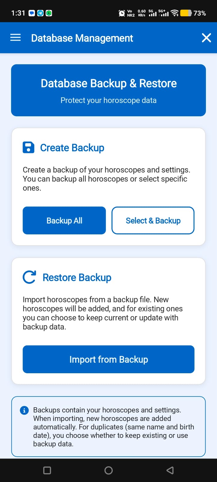 Database Backup
